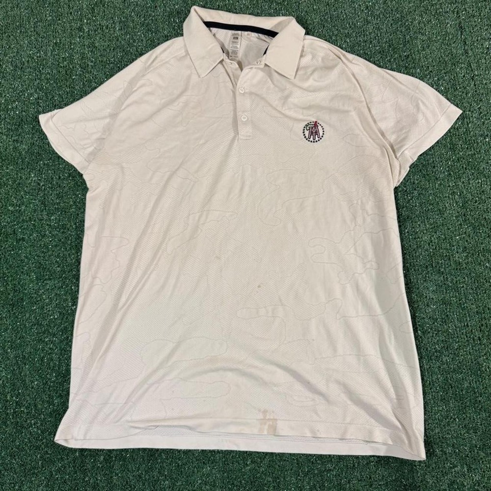 UNRL Golf Tonal Camo Polo Mens XL Cream Short Sleeve Golf Shirt 0240